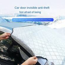 2-In-1 Magnetic Car Windshield Snow Cover, Thick Waterproof All-Season Windshield Protector