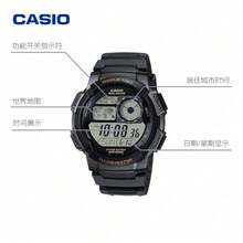 Casio Men's Retro Digital Watch, Black Round Dial, Resin Strap, Quartz Movement, Youth Collection, Perfect For Casual And Street Style AE-1000W-1A