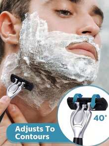 Men's Manual Safety Shaver, With 6 Layers Of Sharp Razor Blades For Smooth Shaving, An Ergonomic Manual Designed Shaving Tool That Provides An Instant Shaving Experience, Making You Feel Refreshed. It Is A Men's Shaving Tool That Is Easy To Clean, Easy To Install, Affordable And Durable.