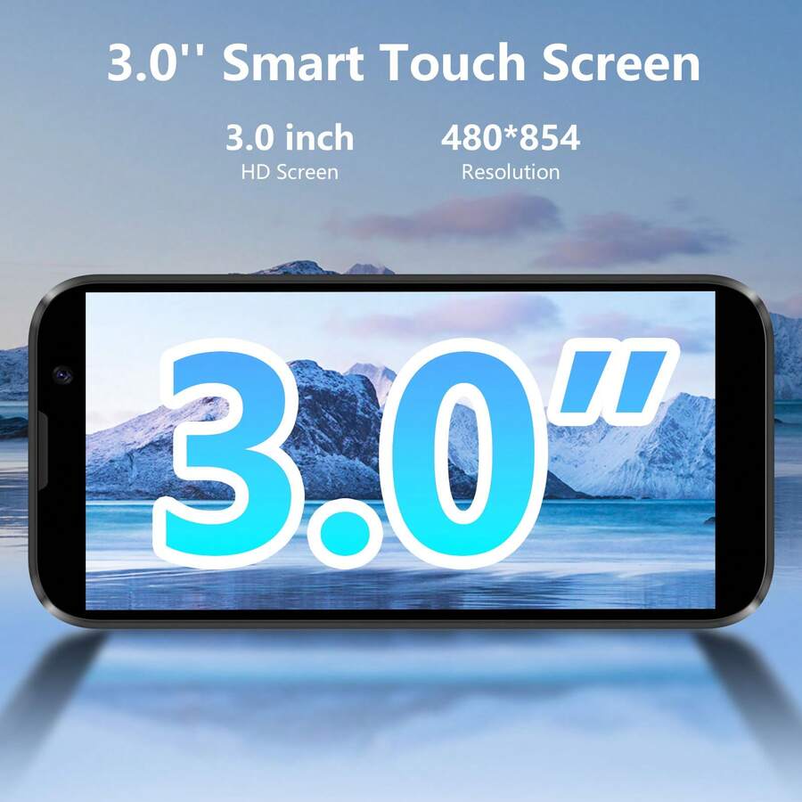 SOYES [New] 3.0" HD Touch Screen Mini Smartphone.  Android System. Camera Mobile Phone, Video Cell Phone Wih  Face ID GPS 2GB+16GB Best Birthday Present & Christmas Gifts, Download App Via Wifi. With Free Phone Case. Orange / Pink / Black. Mini Phone. - 粉色 - 查看 1