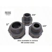 3/4 Inch PRO Series Bulkhead Socket Ends Rain Barrels, Aquariums, Aquaponics, Tanks - 0.5 Inch - View 4