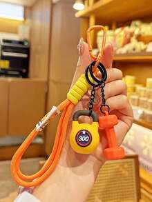 1pc Unisex Mini Barbell Plates And Dumbbell Keychain Accessories - Realistic Weight Plate Design, Suitable For Gym Bags, Water Bottle Hooks, Suitable For Decorating Backpacks, Crossbody Bags, Shoulder Bags, Key Chains, Car Accessories, Women's Fashion Accessories - Fitness Motivational Gifts For Men And Women - Multicolor - View 11