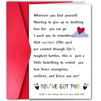 一张励志贺卡，非常适合生日、感恩节和阵亡将士纪念日，可个性化定制，包含英文文字，也可用于圣诞节和情人节贺卡。