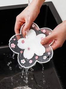 1/2 pièces Set de sous-tasses à fleurs de cerisier - Design réversible, convient pour les tasses à café et à thé, antidérapant et résistant à la chaleur, idéal pour la décoration de la maison, du bureau et les accessoires de café - Multicolore - Voir 6