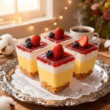 20/50/100pcs 5oz Reusable Dessert Cups With Lids And Spoons - Multipurpose Clear Party Cups For Banana Pudding, Yogurt Parfait, Mousse Cake And Ice Cream - Durable And Stackable, Suitable For Birthday, Wedding, Party Supplies, Wedding Catering - Holiday Food Prep Containers, Stackable Design, Lightweight Material, Event Planners