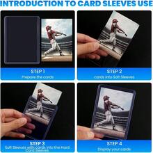 200 Card Sleeves Top Loaders For Cards 3" X 4" Hard Plastic Toploaders Baseball Card Protectors Trading Card Holder For Football Sports Cards 100 Toploaders + 100 Penny Sleeves - 100 Tay áo cứng + 100 Tay áo mềm - Xem 5
