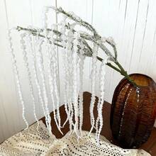 1株人造垂柳，绿色植物，4种颜色可选，垂坠式珠状假枝，适用于婚礼、派对、舞台装饰、客厅、卧室、办公室家居装饰，四季皆宜。 - 彩色 - 查看 4
