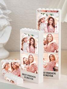 1pc Personalized Photo Puzzle Blocks, Birthday Photo Collage, Friend Photo Puzzle Blocks Photo Gift, For Best Friend. Customizable Photo And Text Gift. We Combine Puzzle And Building Block Gameplay To Create A Unique Keepsake.
