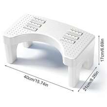 Squatting Toilet Stool For Adults Portable Toilet Step Foot Rest For Bathroom - White - View 2