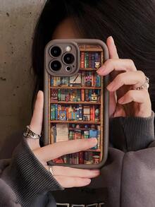 1个彩色彩绘书艺术设计手机壳，兼容 17/17 Pro/17 Pro Max/16/11/13/15/15 Plus/15 Pro/15 Pro Max/12/14 Pro Max/11 Pro Max/12 Pro/12 Pro Max/13 Pro/13 Pro Max/14 Pro/14 Plus，Galaxy A56 5G/A06/A05/A05S/S25/S24/S23/S22，防震保护套 - 棕色 - 查看 7