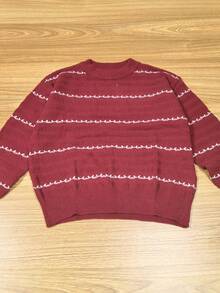 2024秋冬新款女士休闲条纹针织毛衣