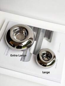 Minimalist Wedding Candle Holder, Silver Ceramic Center Decor, Suitable For Romantic Dinners And Bridal Showers, 2025 Wedding Decor Essential, Creates Elegant Ambiance For Dining Tables And Desktops - Silver Ceramic Candle Holder - View 3