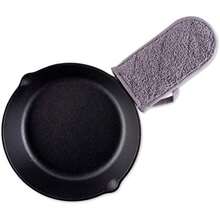 DII Everyday Kitchen Basic Juego de 3 aislantes de calor para sartén, de toalla, 100% algodón, apto para lavar en lavadora, para uso diario en la cocina, negro(Mango de cacerola Gris) - Multicolor - Ver 4