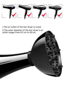 1pc Hair Dryer Diffuser, Universal Diffuser Suitable For Curly Hair Care, Hair Dryers, Fragrance Diffusers And Styling Tools And Home Appliance Accessories, Fits Women's Hair - Multicolor - View 4