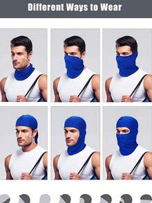 2pcs Unisex Balaclava Ski Mask, Windproof Face Cover For Cycling, Skiing, Outdoor Activities, Daily Use - Style E - View 9