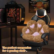 Ultra-Soft Cat Paw Floor Cushion Chair - Compact Lounge Seat For Gamers And Home Office - Cozy 28x24 Inch Plush Pillow For Dorm Or Apartment - Cow Color - 乳黃色 - 查看 5