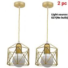 1/2pcs Vintage Industrial Style Pendant Light, E27 Base, Suitable For Dining Room, Bar, Kitchen, Island, Corridor, Etc. Bulb Not Included - Black - View 10