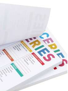 BUBU 彩色编码购物清单磁性便签本，常见食物标签，可贴在冰箱上，空白区域方便记录购物清单，适合居家、返校用品、办公用品，也可作为女性礼物、教师节礼物或母亲节礼物。 - 彩色 - 查看 9