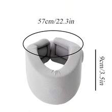 Collarín cervical ligero Collarín cervical | Estabilización cervical | Accesorios de oficina El material transpirable soporta eficazmente el peso de la cabeza Recordatorio de postura Adecuado para trabajos prolongados en la oficina o para ver la televisión - Gris Claro - Ver 3