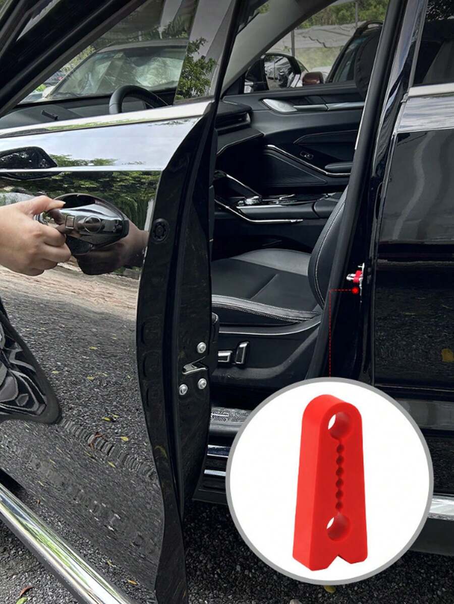 4pcs Car Door Shock Absorbing Pads, Door Lock, Sound Insulation, Quiet Cushion, Car Door Anti-Collision Strip Shock-Absorbing Gasket, Sound Insulation, Reduce Door Squeaking Noise, Reduce Door Lock Impact And Body Friction Caused By Sealing Ring - Multicolor - View 1