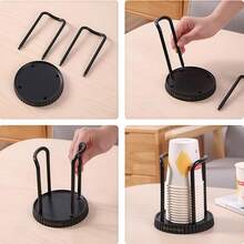 1PC Paper Cup Storage Rack, Home Office Paper Cup Organizer, Coffee Cups Holder Countertop, Plastic Material Mouthwash Cup Organizer For Living Room, Kitchen Appliances Accessories Gadgets Tools Christmas Stuff Cooking Christmas - Nhiều màu - Xem 4