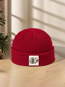 男士针织帽，1顶，带布标“HERE FISHY”，时尚个性，适合钓鱼、滑雪、露营、情侣佩戴，弹性帽型，秋冬季款。 - B - 查看 17