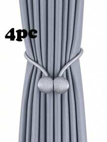 1pc/2pcs/4pcs Modern Minimalist Headphone Shaped Curtain Magnetic Tie Backs, Suitable For Curtain Fixing, Multiple Color Options - Multicolor - View 35
