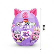ZURU Rainbocorns Kittycorn 惊喜系列 2，收藏版毛绒玩具，惊喜蛋，贴纸包，粘液，适合 3 岁以上女孩和儿童