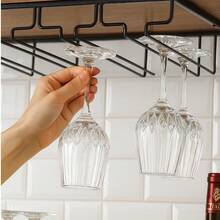 Wine Rack & Wine Glass Rack - Black - View 2