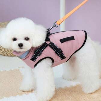 小型犬冬季连体衣 - 加厚连帽领设计，可调节扣合，适合超小型至中型宠物（室内/室外均可使用） - 柔软加厚外套