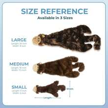 Best Pet Supplies 2-In-1 Stuffless Squeaky Dog Toys With Soft, Durable Fabric For Small, Medium, And Large Pets, No Stuffing For Indoor Play, Holds A Plastic Bottle - Monkey, Large,Large,BrownMonkey - 棕猴 - 查看 6