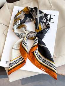 1pc Bandana Floral Landscape Print Women Scarf Headband - Multicolor - View 2