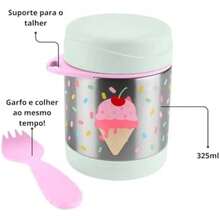 Skip Hop - Frasco para comida de bebé, con aislamiento, chispas, fútbol(Tarro aislado para alimentos Helado) - Multicolor - Ver 4