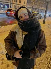 1 szt. Damski, jednokolorowy, swobodny, gruby, frędzlowany szalik kaszmirowy, ciepły szal, wielofunkcyjny ocieplacz na szyję, odpowiedni na jesień/zimę