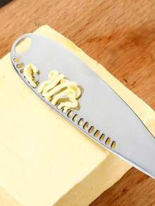 Stainless Steel Butter Spreader, Ready Butter 3-In-1 Knife, Stainless Steel Serrated With Holes In Blade - Cold Butter Spreader, Curler & Micro Grater, Dishwasher Available - 銀色 - 查看 8