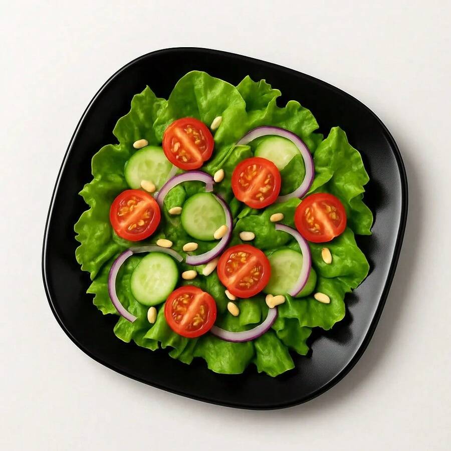 Plato Cuadrado De Melamina Negro  25.5cm - Negro - Ver 1
