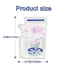 30/100 Túi trữ sữa mẹ cổ dài 8,45oz, Túi giữ độ tươi dạng vòi có nắp đậy kín, thích hợp để trữ sữa mẹ đông lạnh và lạnh - Nhiều màu - Xem 4