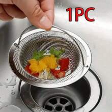 1 Pack Premium Stainless Steel Sink Strainer - Rust-Proof, Easy To Clean, Durable Kitchen And Bathroom Drain Hair Ball Stopper, Kitchen Sink Strainer For Vegetables And Debris