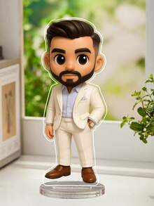 Customized Doll Portrait, Personalized Digital Portrait Art, Custom Photo To Cartoon Acrylic Plaque, Wedding Souvenirs, Personalized Acrylic Memorabilia, Anniversary Gifts, Perfect Memento For Special Ones, Personalized Photo Holder