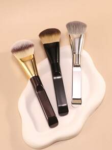 Angled Foundation Brush, Designed For Contouring Facial Features. Multifunctional Makeup Tool, Essential Travel Beauty Companion. - Multicolor - View 1