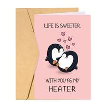 Funny Valentine's Day & Anniversary Card - Perfect For Boyfriend/Girlfriend/Wife/Husband | Friendship Thank You & Birthday Card - Cute Greeting Card: "Life Is Sweeter With You"-1PC - Multicolor - View 10