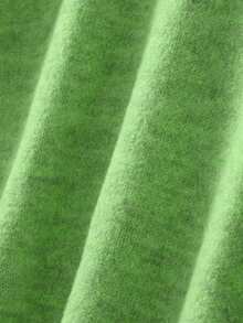 Plus Size Women's Essential V-Neck Long Sleeve Sweater - Must-Have Autumn/Winter Wardrobe Item - Green - View 4