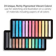 FKingART 24-Piece Chalk Pastels Set - Vibrant Colors, Acid-Free And , Ideal For Drawing, Blending, And Shading, Perfect For Artists, Students, Beginners And Creative Projects,24Count(Packof1) - 24Count(Packof1) - View 4