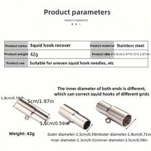 Portable Stainless Steel Squid Hook Adjustment Tool - Straight And Adjustable Freshwater And Saltwater Fishing Bait Hook, Durable Adjustment Tool, Improves Catch Rate, Suitable For Squid Fishing Tackle Maintenance, Hook Straightening And Enhanced Fishing Efficiency - Smooth Metal Surface, Adjustment Tool, Durable Material, Fishing Accessory, - Multicolor - View 6
