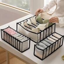 Multi-Grid Clothing & Socks Large Capacity Drawer-Style Foldable Storage Box - Rectangle - View 4