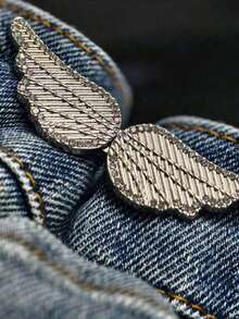 Women's Adjustable Denim Waistband - Removable Metal Buckle Waistband Adjuster, Silver, Easy To Install/Detach, Seamless And Fits Snugly On Skinny Jeans, Pants - Instantly Tighten Waist (No Sewing Required) - Silver - View 6