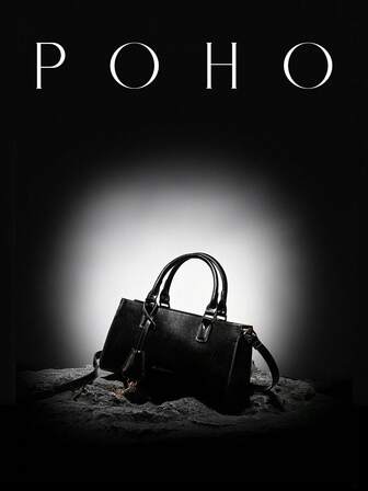  POHO Brand Luxury Women's Handbag Co-Branded Custom Brand Letter Small Tote Bag, Fashion Matching Exquisite Evening Dress As Gift For Female Friends, Classmates, Family