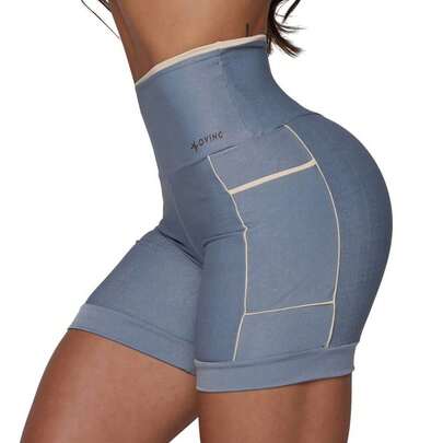 Short Run Glossy Azul Atlantico + Garrafa Run 230ML Moving