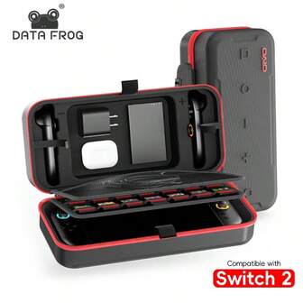  DATA FROG High Quality Big Carrying Case For Switch2 Console Portable Pouch Bag With Game Card Cartridges For NS Switch 2 Accessory Storage
