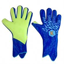 1 Pair Adult Goalkeeper Gloves, Slip-Resistant Training Gloves With Finger Protection For Goalkeepers - Blue - View 4